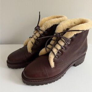 Ralph Lauren Shearling-Lined Brown Boots New size 8